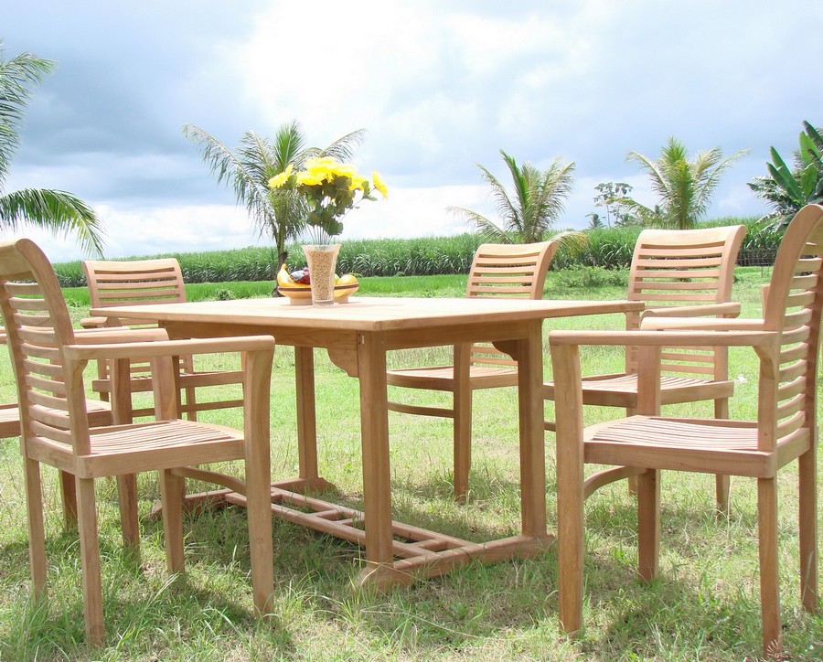 PC TEAK STACKING GARDEN OUTDOOR PATIO FURNITURE R12  