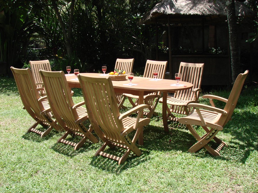   TEAK DINING SET GARDEN OUTDOOR PATIO FURNITURE NEW D05   WARWICK DECK